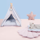 Cute and soft pet tent with cushion