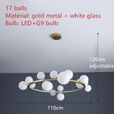 Clear Glass Bubble LED Chandelier Lamp