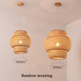 Modern Bamboo Hand Woven Art Chandelier Lamp