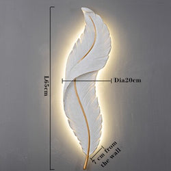 Nordic Modern Creative Feather Light Led Wall Lamp