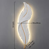 Nordic Modern Creative Feather Light Led Wall Lamp