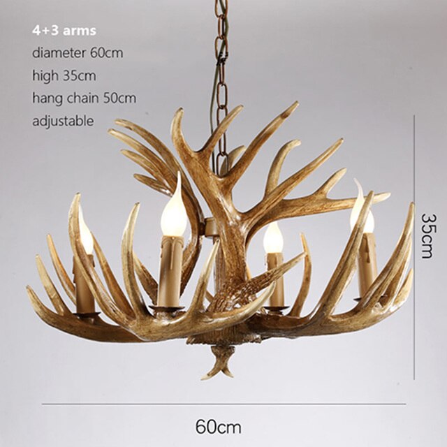 American Country Antler Pendant Lights Candle