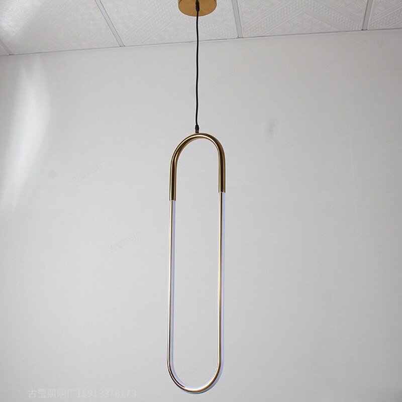 Modern Gold Ellipse Hanging Light