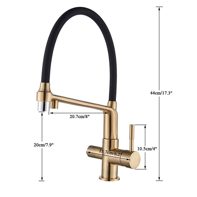 Bronce Brushed Pull Down Mixer Kitchen Faucet