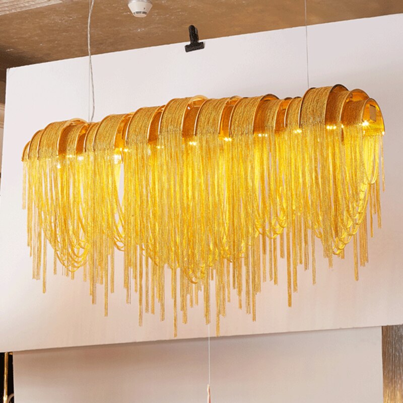 Modern Luxury Tassel Chain LED Pendant Lights