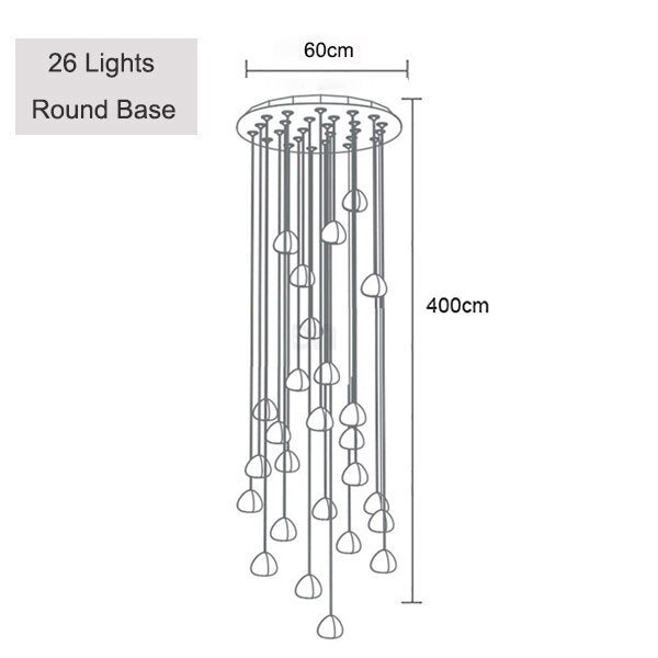 Modern Crystal Chandelier LED Long Pendant