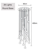 Modern Crystal Chandelier LED Long Pendant