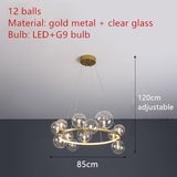 Clear Glass Bubble LED Chandelier Lamp