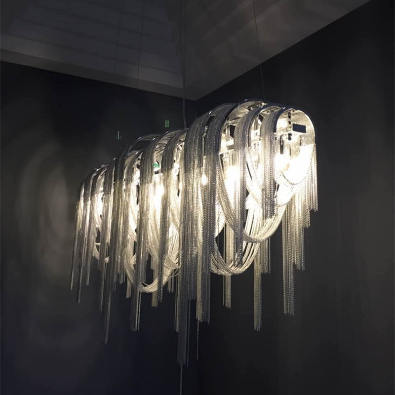 Modern Luxury Tassel Chain LED Pendant Lights