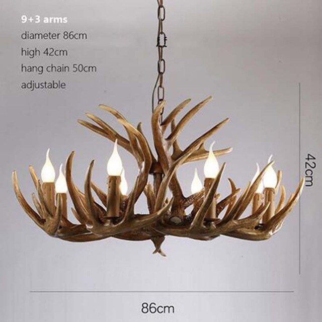 American Country Antler Pendant Lights Candle