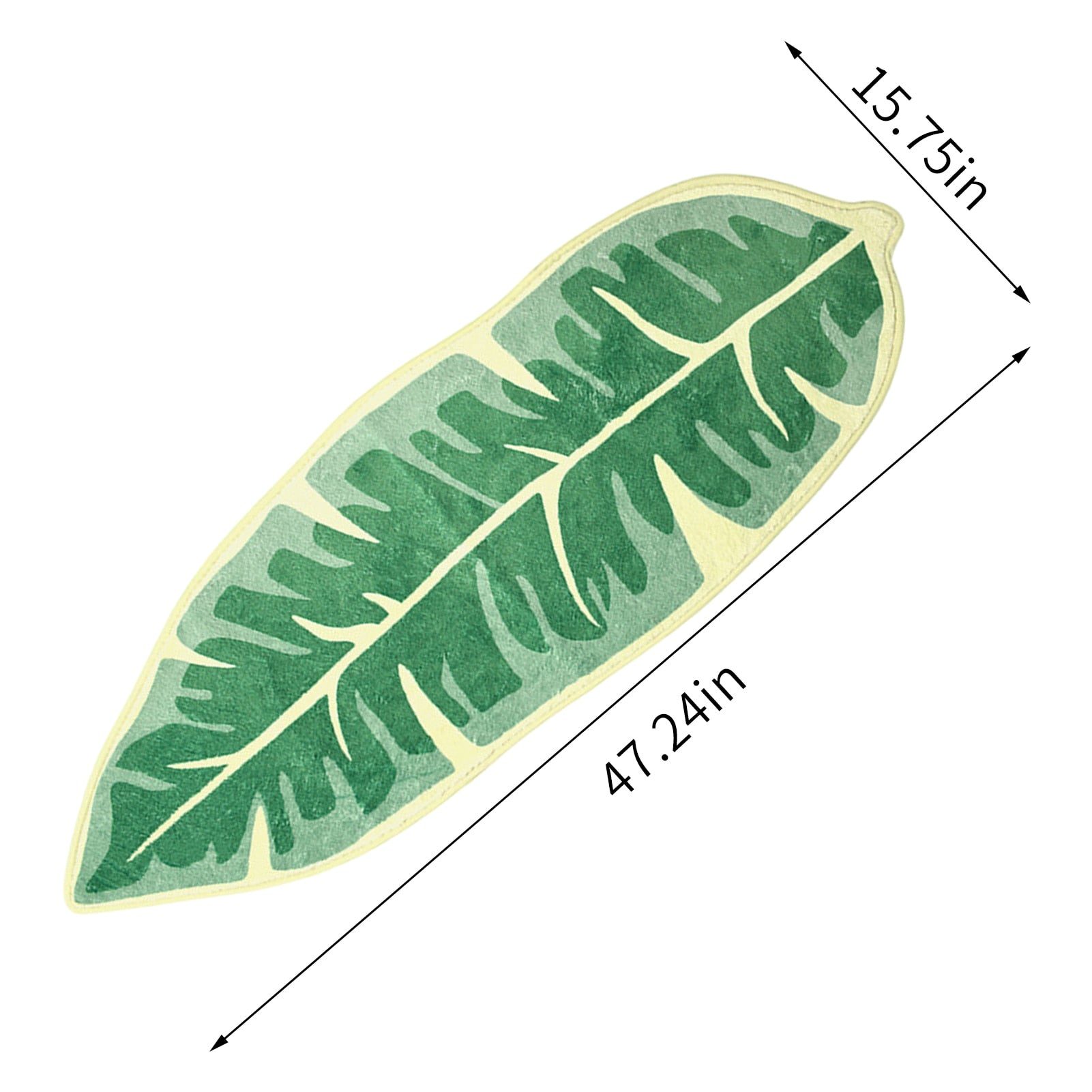 Leaf Shaped Soft Anti Slip Washable Carpet Bath Mat