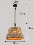 Vintage Retro Rope Hemp Lamp