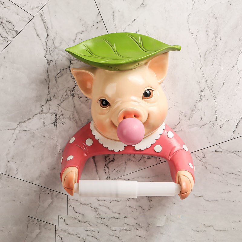 Punch-Free Cartoon Toilet Paper Holder