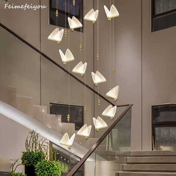 Butterfly Led Pendant Lights Hanging Lamp