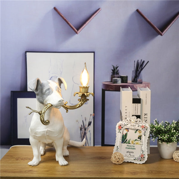 Sitting Terrier Dog Lamp