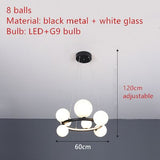 Clear Glass Bubble LED Chandelier Lamp