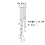 Modern Crystal Chandelier LED Long Pendant