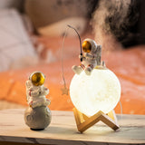 Astronaut Fishing Stars Night Light Humidifier