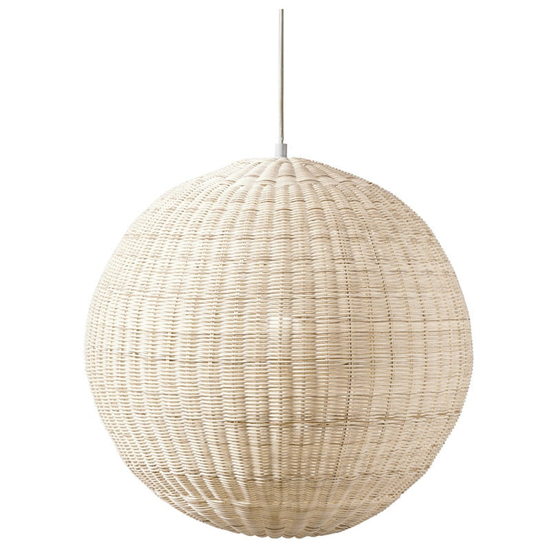 Nordic Hand Woven Rattan Ball Hanging Lamp