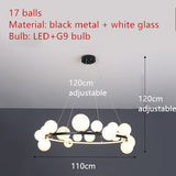 Clear Glass Bubble LED Chandelier Lamp