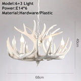 American Country Antler Pendant Lights Candle