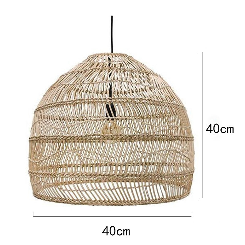 Natural Rattan  Hand-woven Pendant Lamp