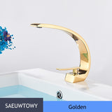 Curve Single Hole Double Handle Hot And Cold Water Faucet