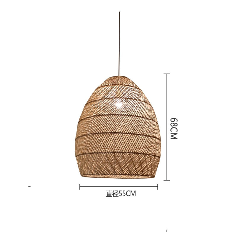 Natural Rattan  Hand-woven Pendant Lamp