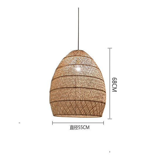 Natural Rattan  Hand-woven Pendant Lamp