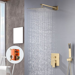 Wall Mounted Rainfall Bathroom Tap with Handshower