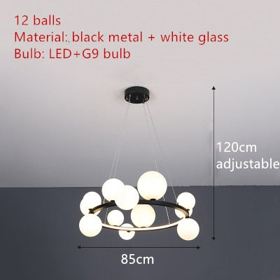 Clear Glass Bubble LED Chandelier Lamp