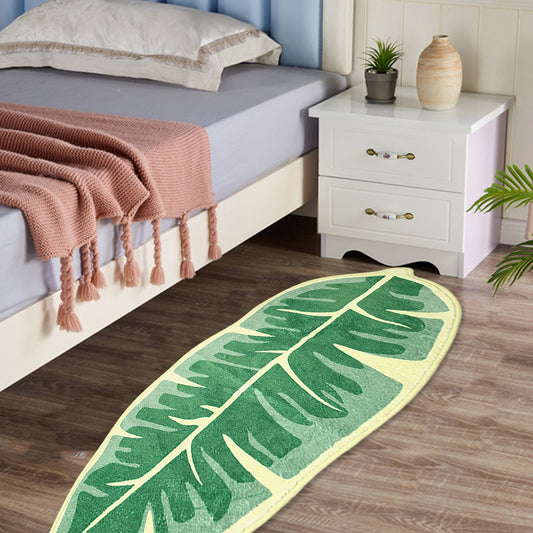 Leaf Shaped Soft Anti Slip Washable Carpet Bath Mat