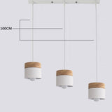 Modern Macaron Iron Wood Pendant Lamp