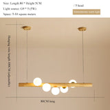 Modern Led Ball Pendant Bamboo Lights