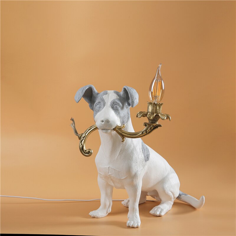 Sitting Terrier Dog Lamp