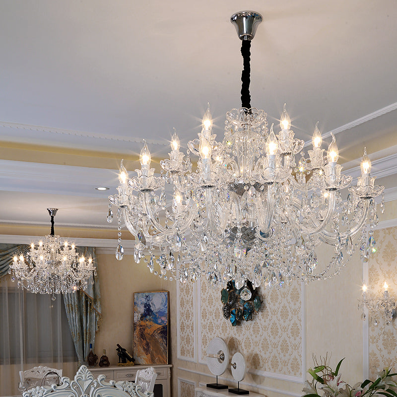 Modern Clear Crystal Chandelier Lamp