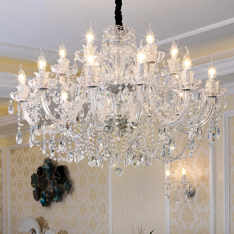 Modern Clear Crystal Chandelier Lamp