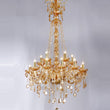 Long Crystal Modern Arms Chandelier