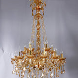 Long Crystal Modern Arms Chandelier