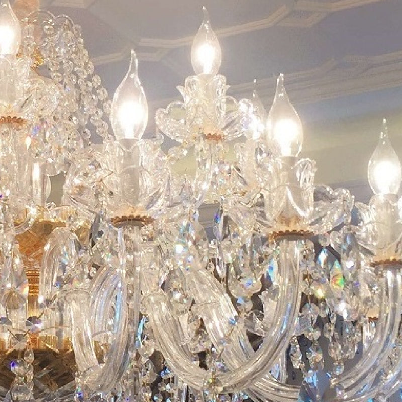 Modern Clear Crystal Chandelier Lamp