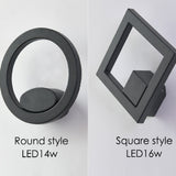 Modern Round Squar Waterproof Wall Light