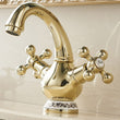 Chrome Brass Single Hole Dual Handle Classic Faucet