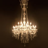 Long Crystal Modern Arms Chandelier