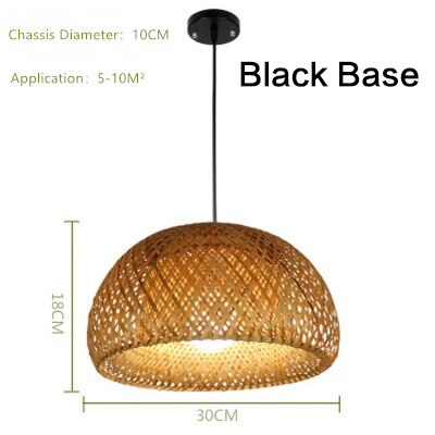 Rattan Bamboo Hand-Woven Bamboo Pendant Lamp