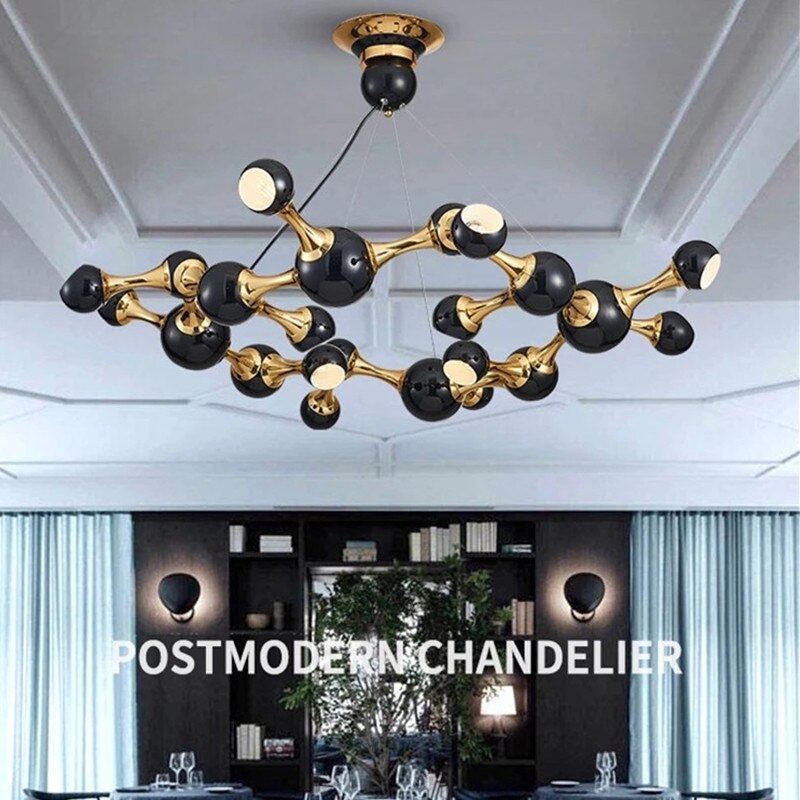 Luxury Ceiling Chandelier Black & White