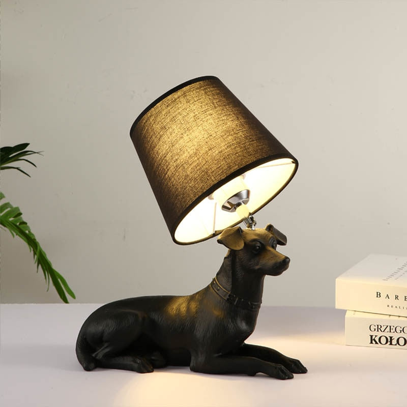 Laying Down Terrier Dog Lampshade