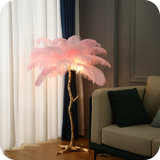 Ostrich Feather Standing Lamp