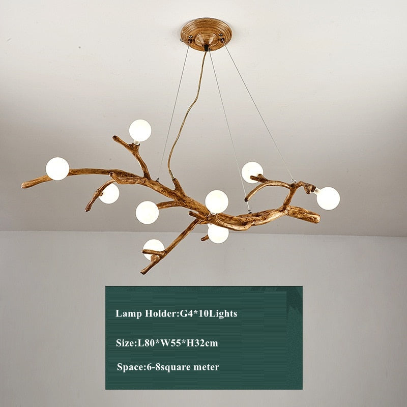 Modern Tree Branch Glass Bubble Lamp