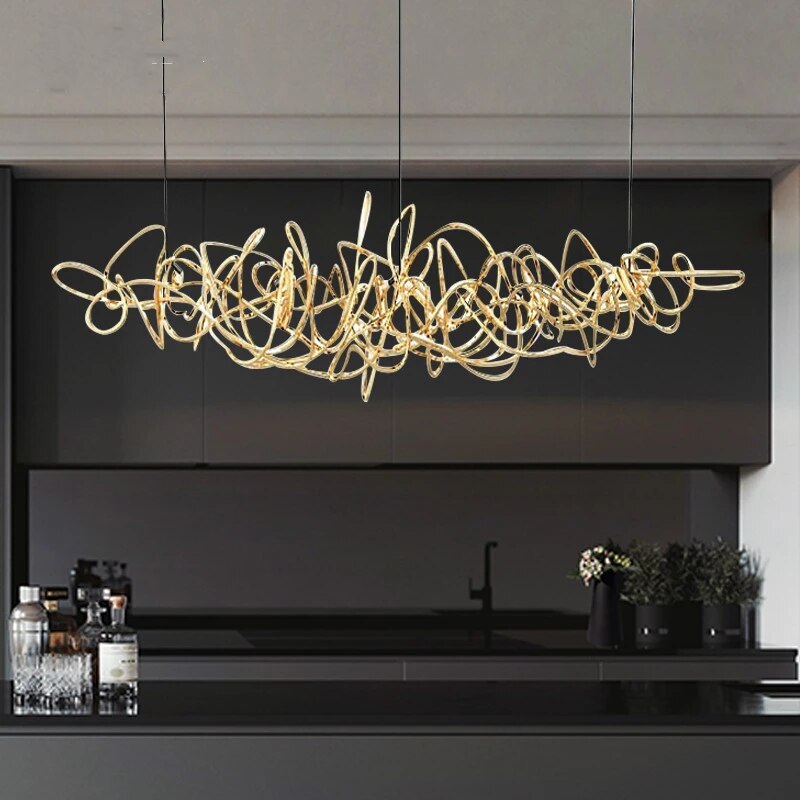 Stainless Steel Modern Luxury LED Ceiling Chandelier