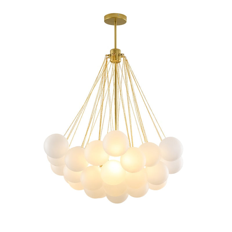 Frosted Glass Ball Chandelier Lamp